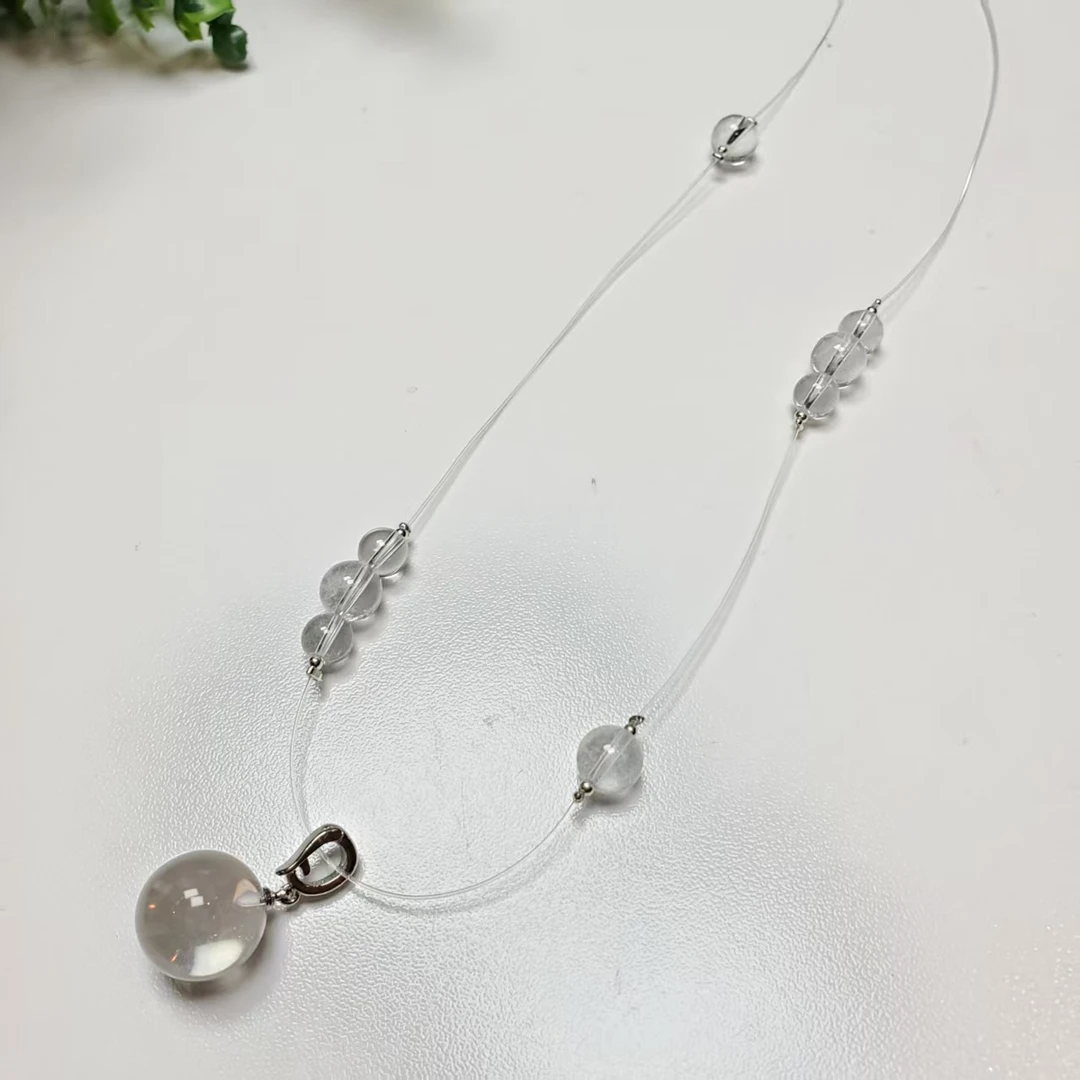 Q562【赵小姐】时尚白水晶项链全净体多样发其一