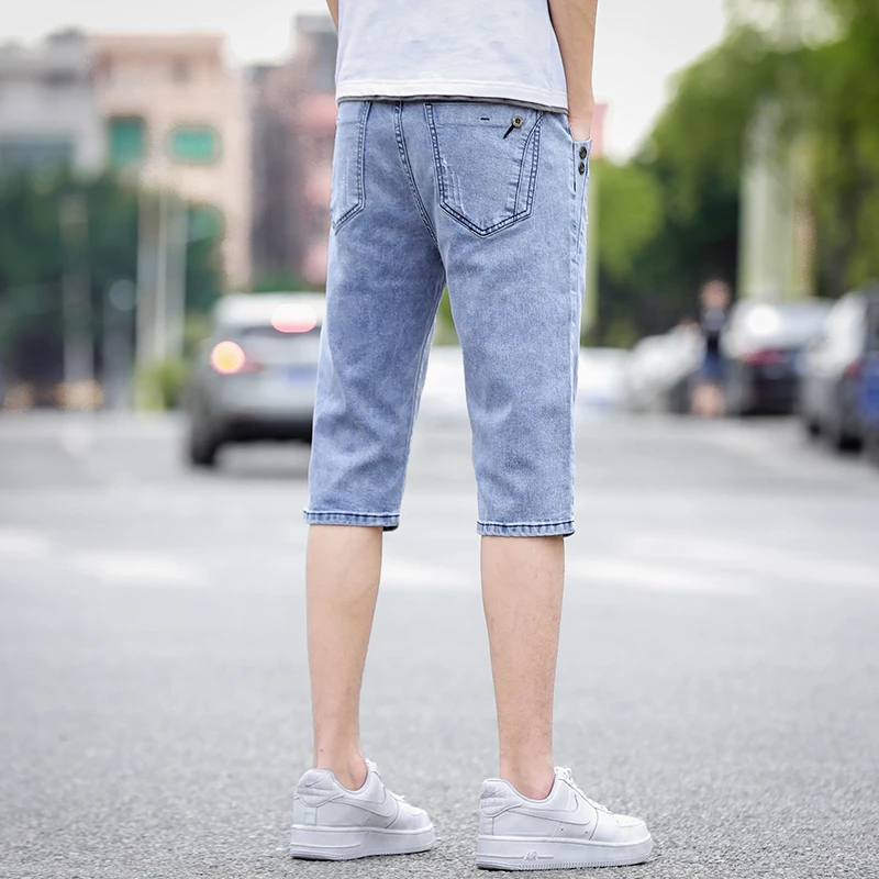 2025新款夏季牛仔七分裤男士潮流百搭时尚裤子韩版7分裤