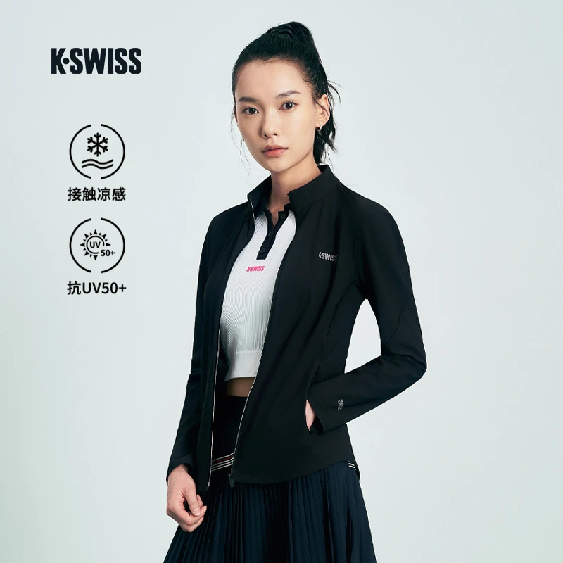 KSWISS盖世威外套女 25夏季新款凉感防晒简约针织休闲上衣1911572