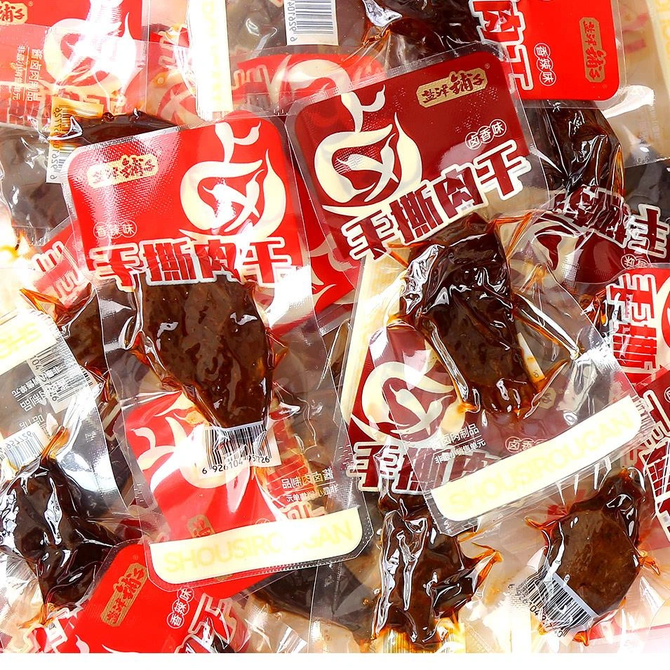 盐津铺子手撕肉干小包装香辣卤香味鸭肉零食小吃休闲解馋食品批发