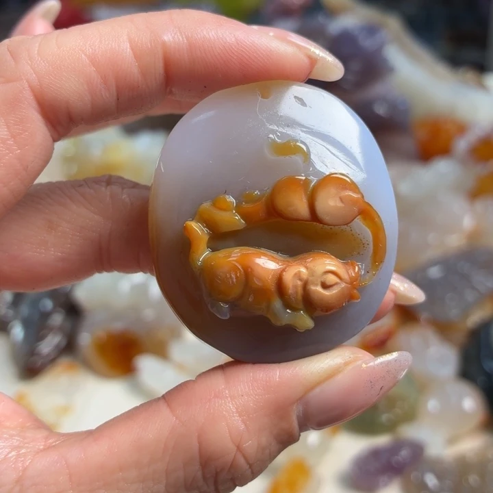 玛瑙/玉髓未镶嵌吊坠(不含链)