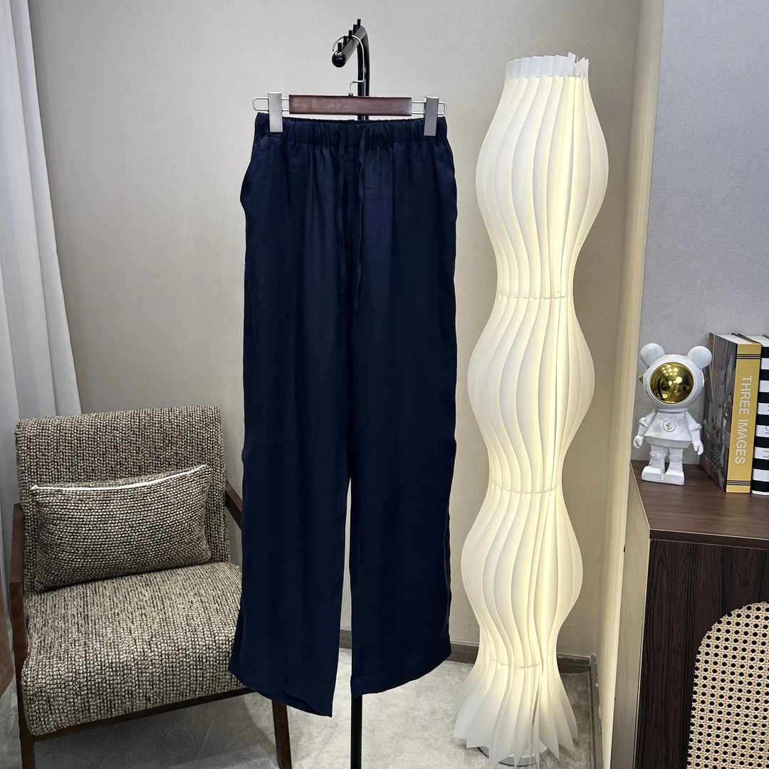 Diana-Tamara陈想 【靛暮赤砂】休闲透气纯亚麻休闲长裤 CX25CK1003