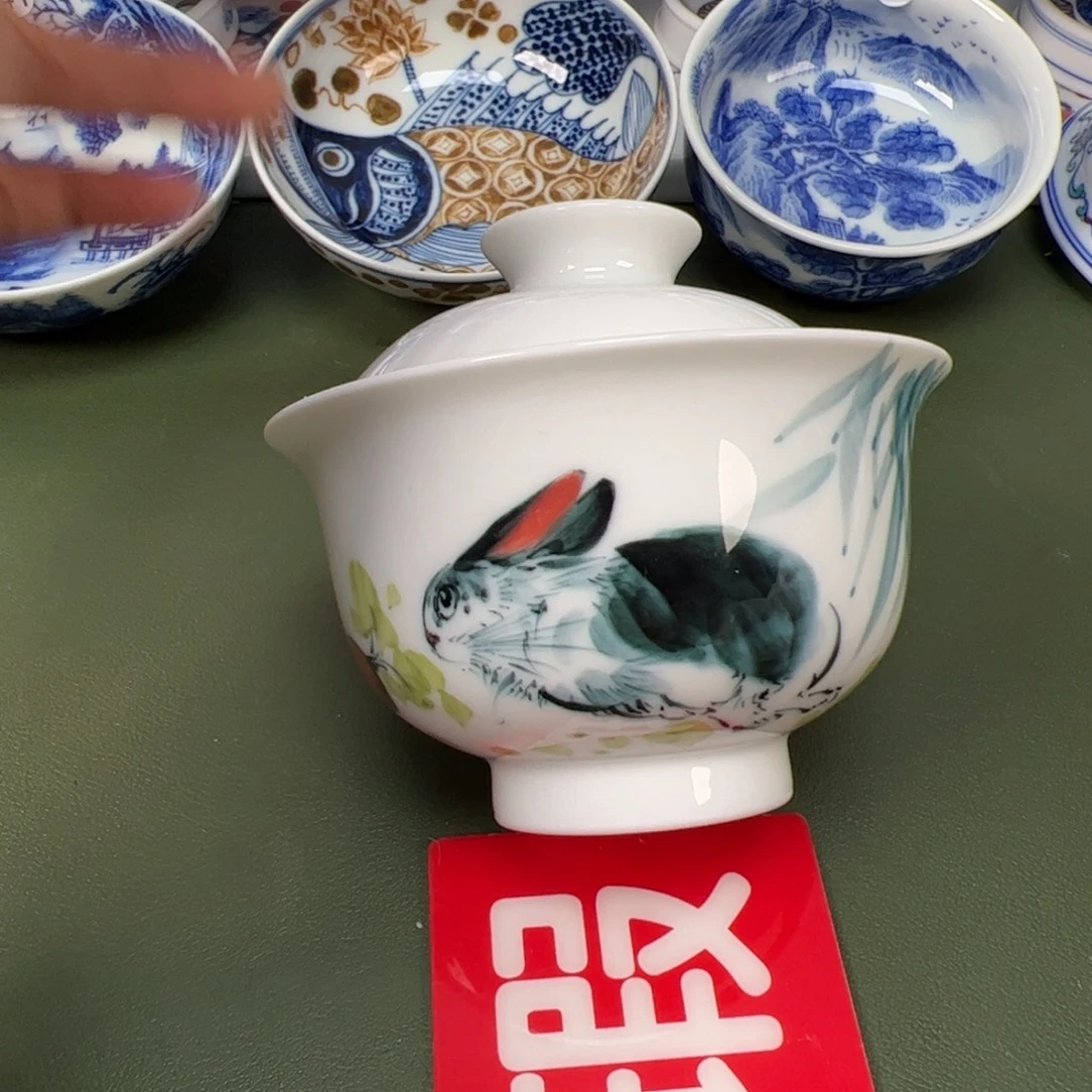 陶瓷景德镇纯手工纯手绘茶具木木54
