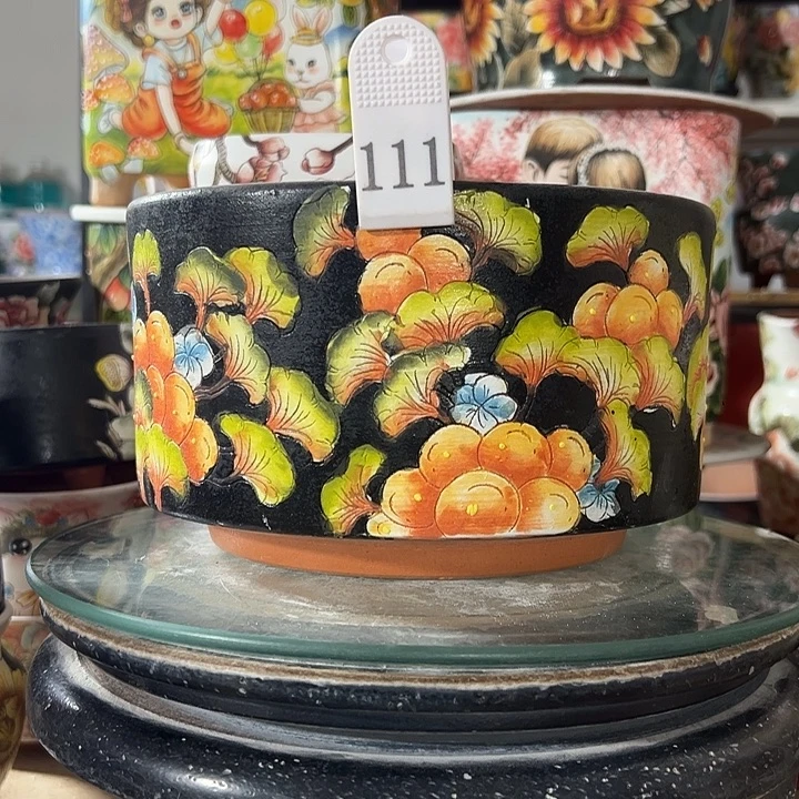 景德镇手绘花盆满38包邮