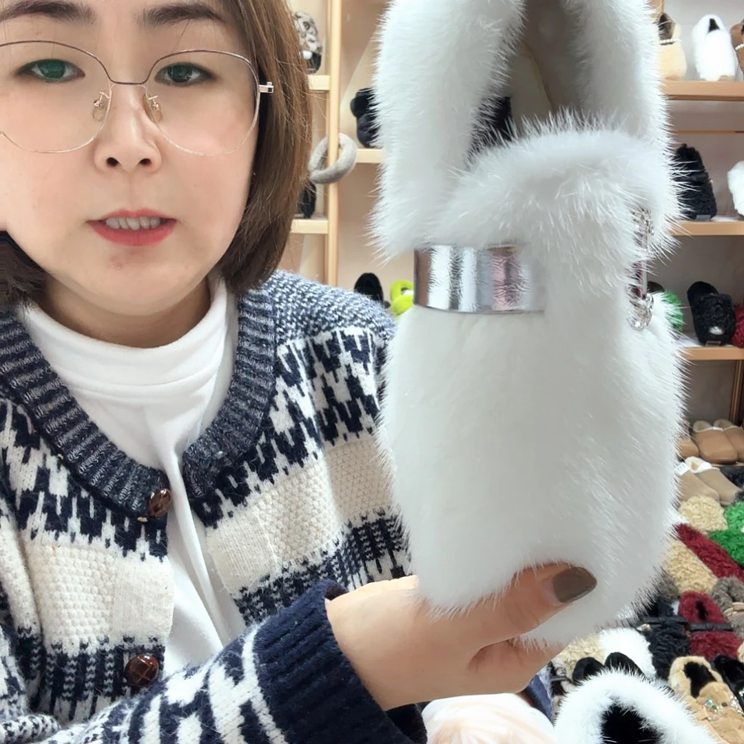 套趾款白色貂毛特价39码