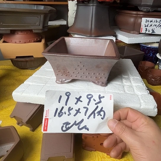 宜兴紫砂四方花盆