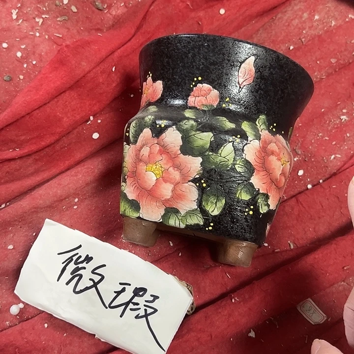 满38包邮 景德镇幸运花盆