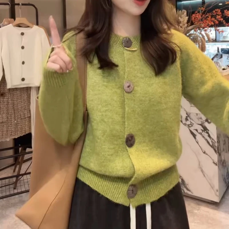 【秋天密语】秋冬毛衣开衫外套女韩版洋气外穿针织衫LK2506851