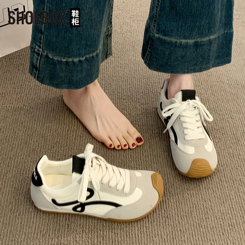 达芙妮集团旗下明星同款厚底德训鞋女百搭2025春季新款休闲运动鞋