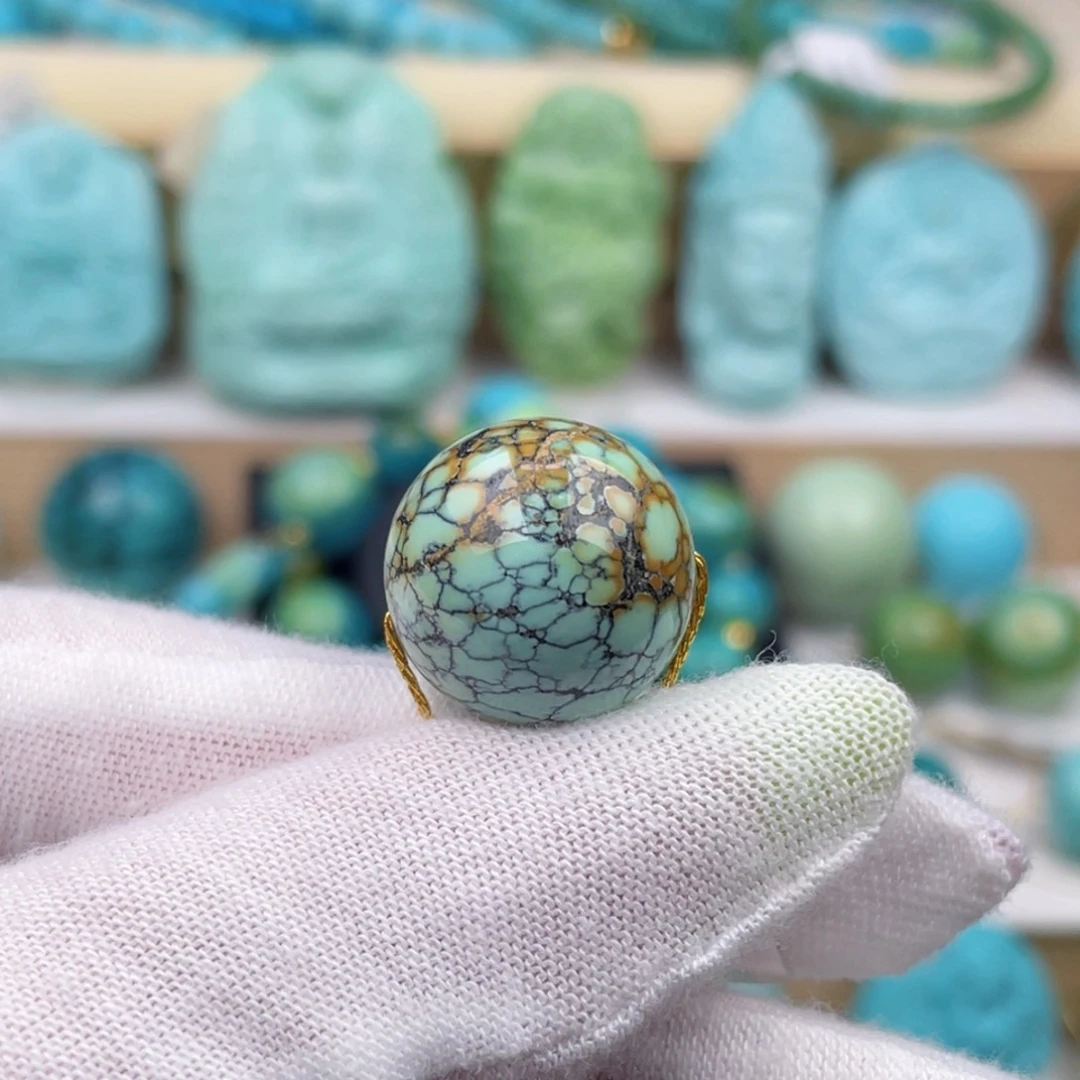 未镶嵌绿松石珠宝奇石17.2毫米