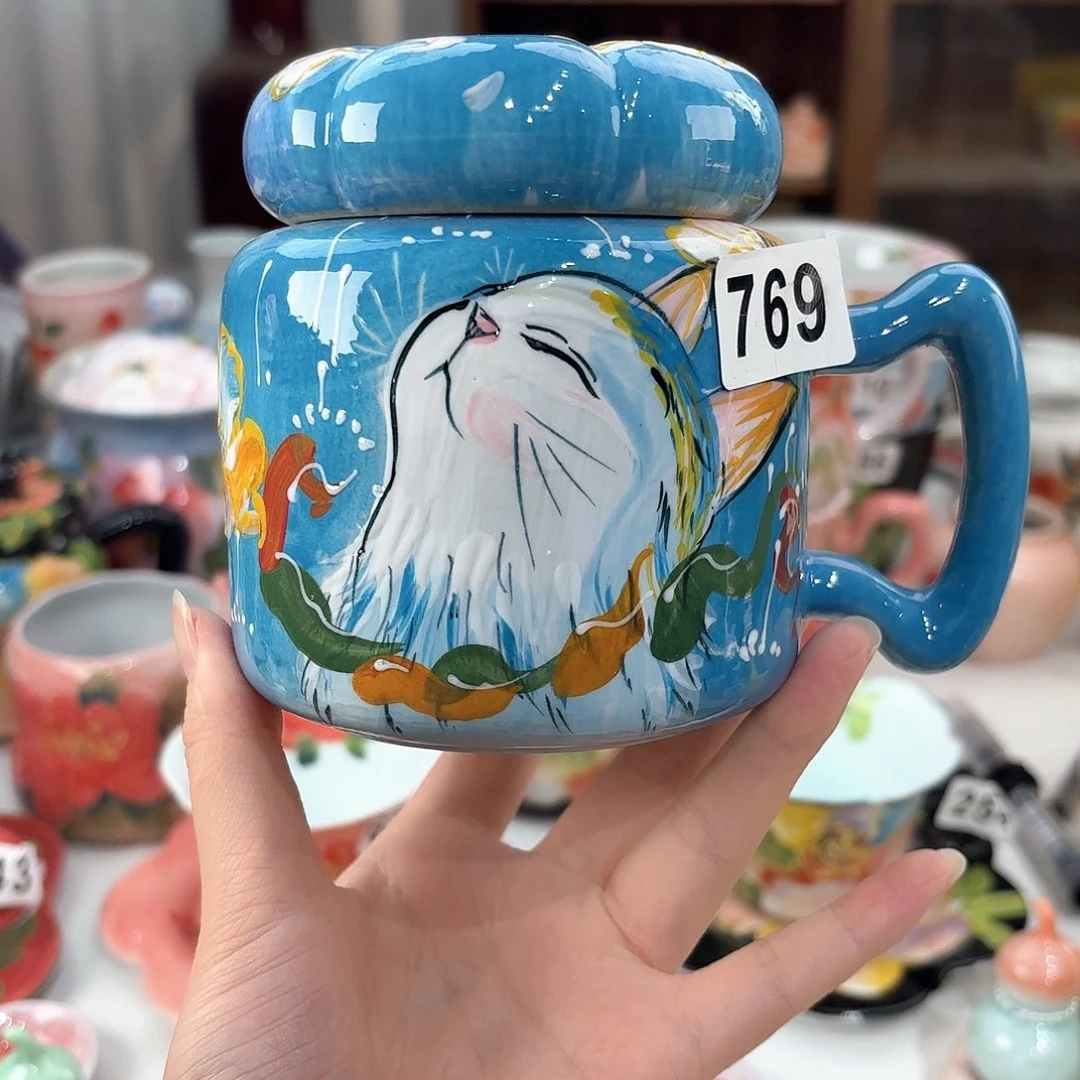 景德镇手绘高温釉下彩陶瓷茶具