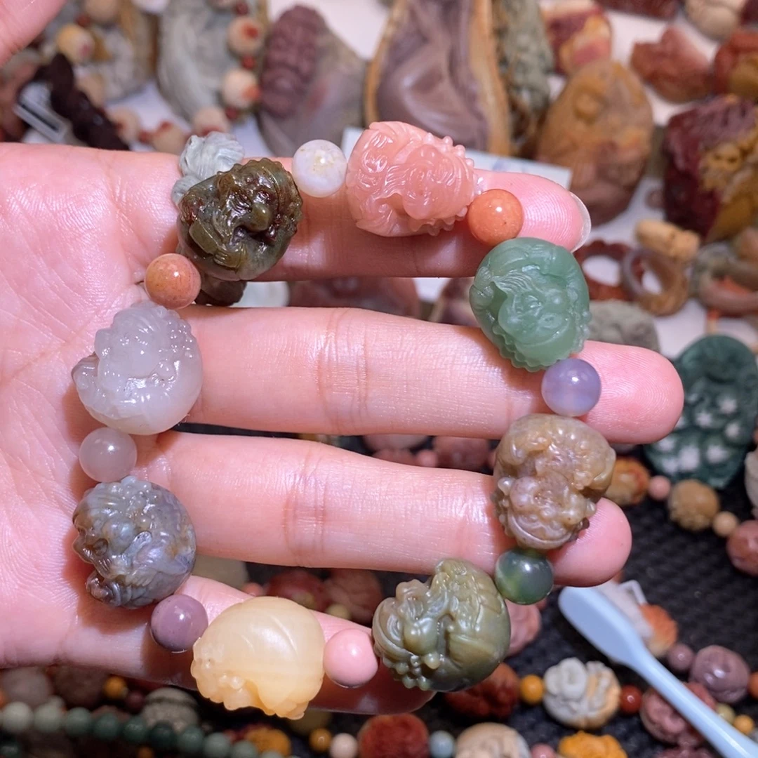 石英质玉（阿拉善玉）手链未镶嵌