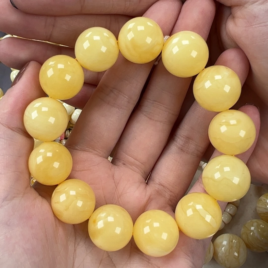 琥珀手链未镶嵌37.24圆珠