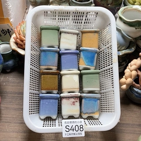 紫砂花盆408微瑕品口径3厘米左右口不圆