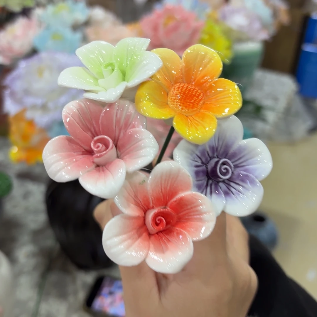 陶瓷花拍满20元发货，爱退款拉黑