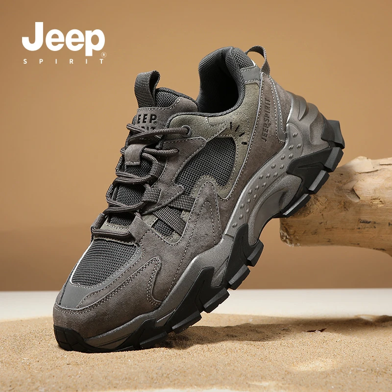 JEEPSPIRIT吉普男鞋秋冬百搭高级感男士老爹鞋开车旅游休闲鞋