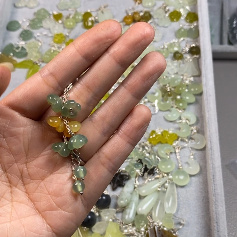 【闪购商品】未镶嵌蛇纹石玉挂件耳饰耳环项链