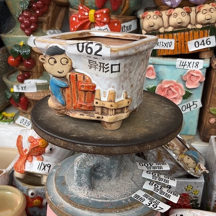 紫砂花盆粗陶材质多肉花盆