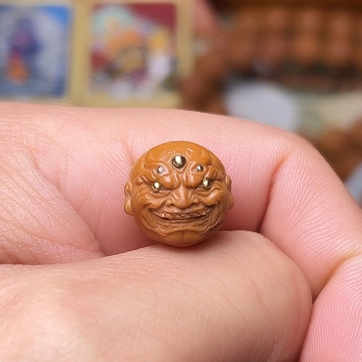 猴头核桃手串?****]猴头雕刻精工五眼恶僧单籽一颗