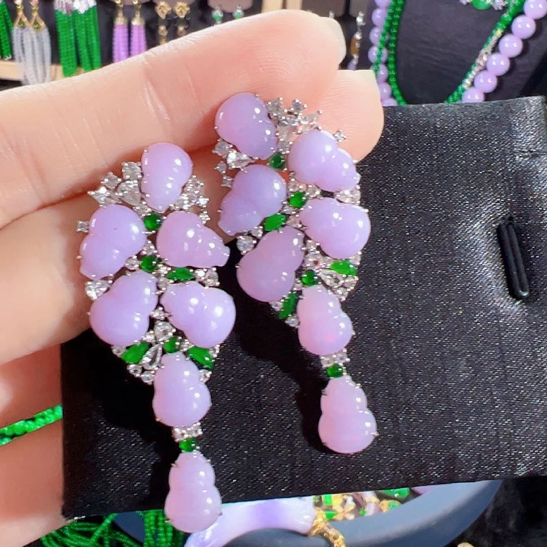 翡翠18K金镶嵌耳饰【新款】签收后24小时鉴赏期