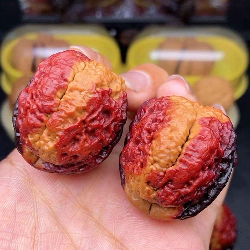 【闪购商品】文玩核桃手串40尺七彩老蟾头