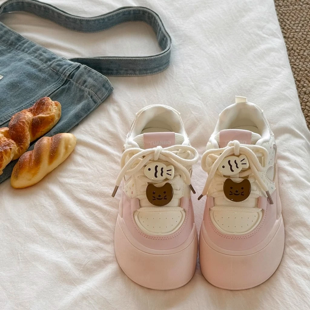 韩系厚底运动鞋chic风小白鞋2025新款女鞋学生百搭配裙子休闲鞋子