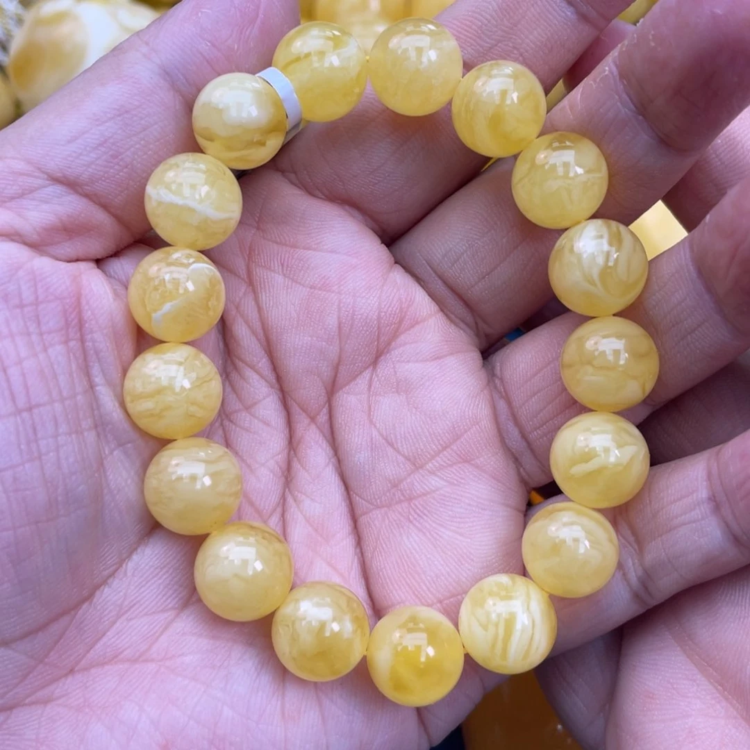 琥珀裸石未镶嵌琥珀蜜蜡11m m