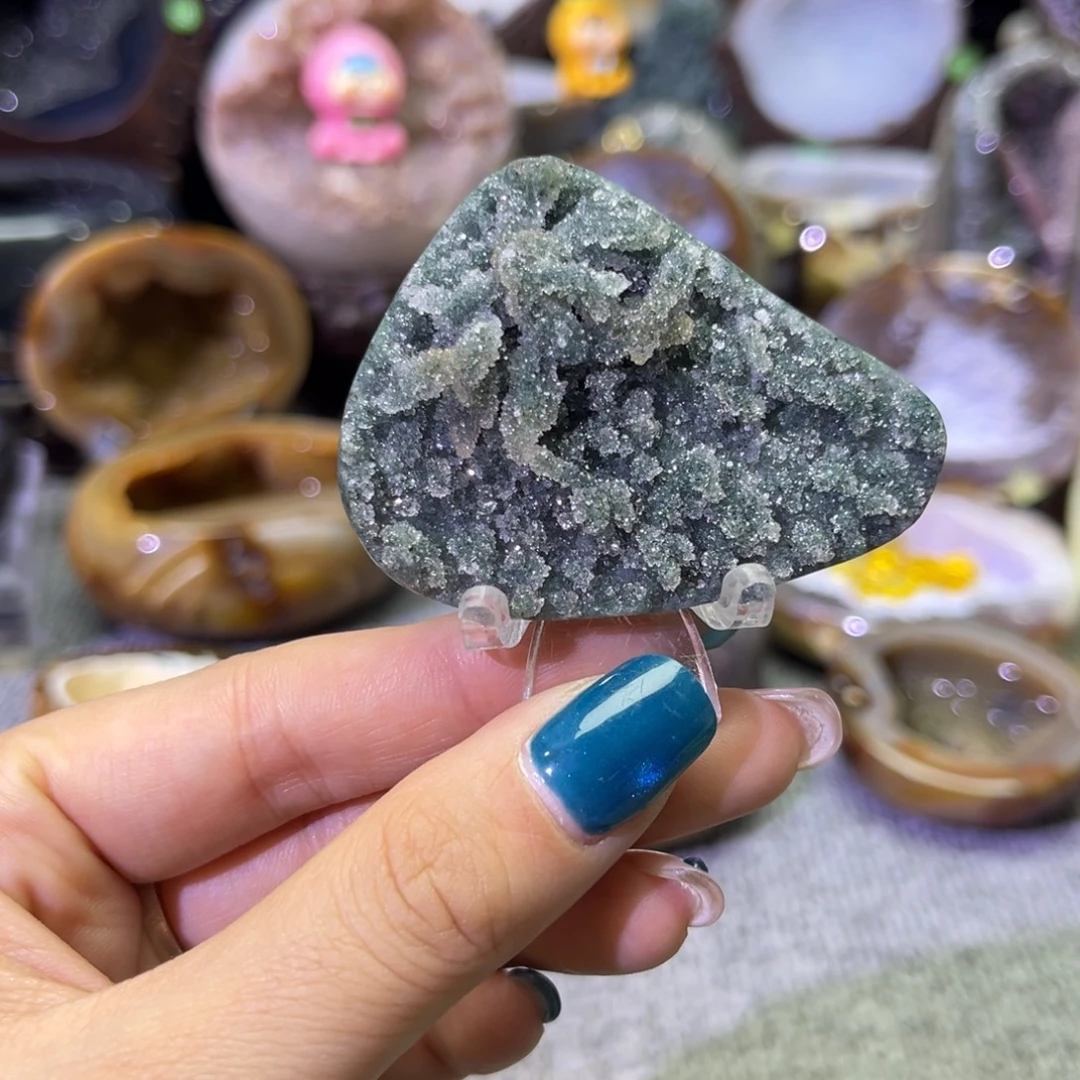 摆件未镶嵌紫晶绿色摆件