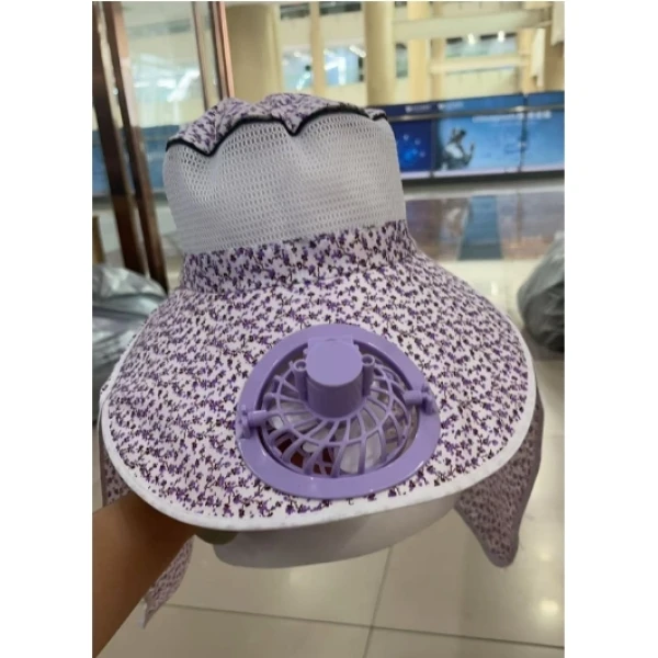 夏季遮阳女士可充电风扇帽