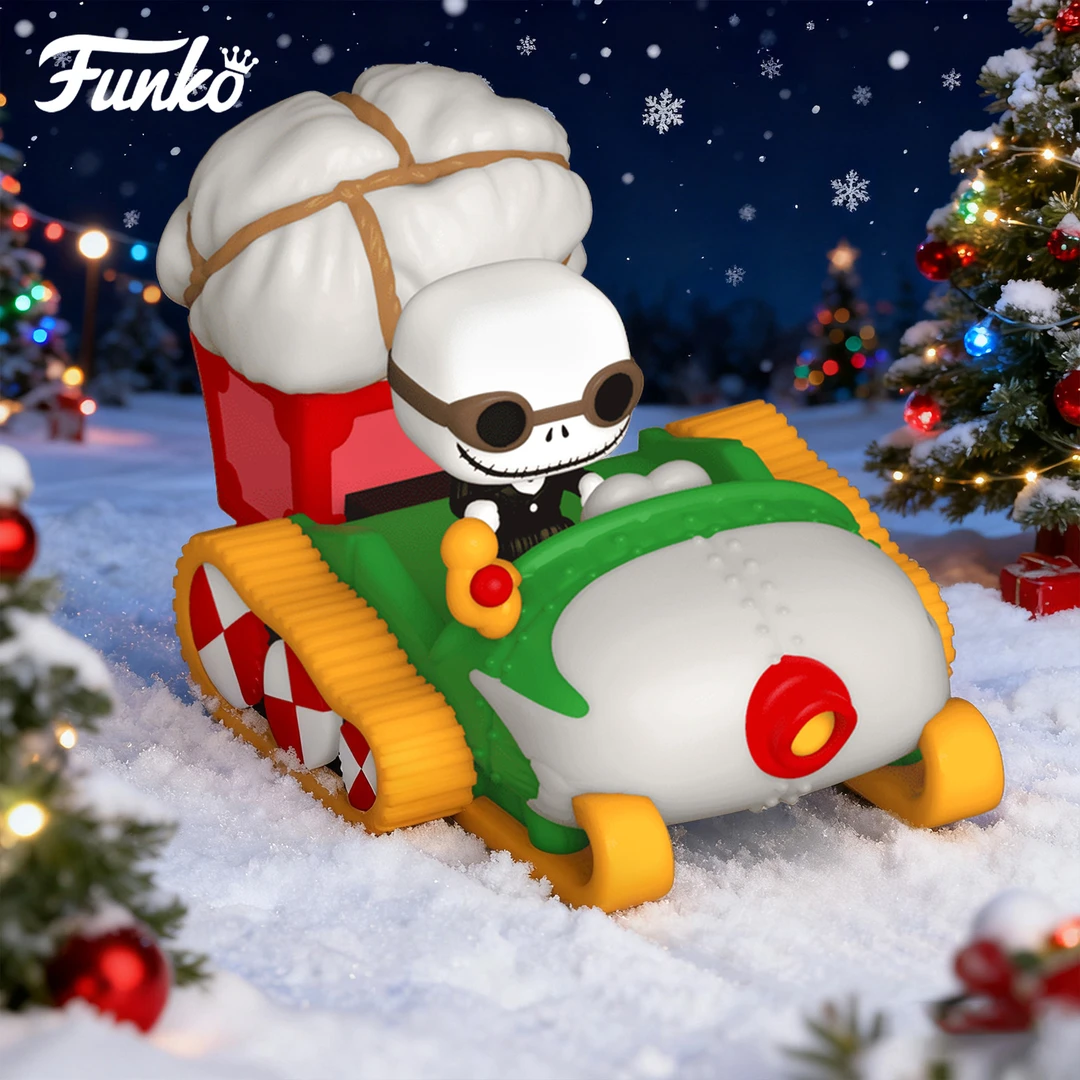 Funko丰高POP迪士尼圣诞夜惊魂杰克雪地摩托手办潮玩摆件公仔礼物