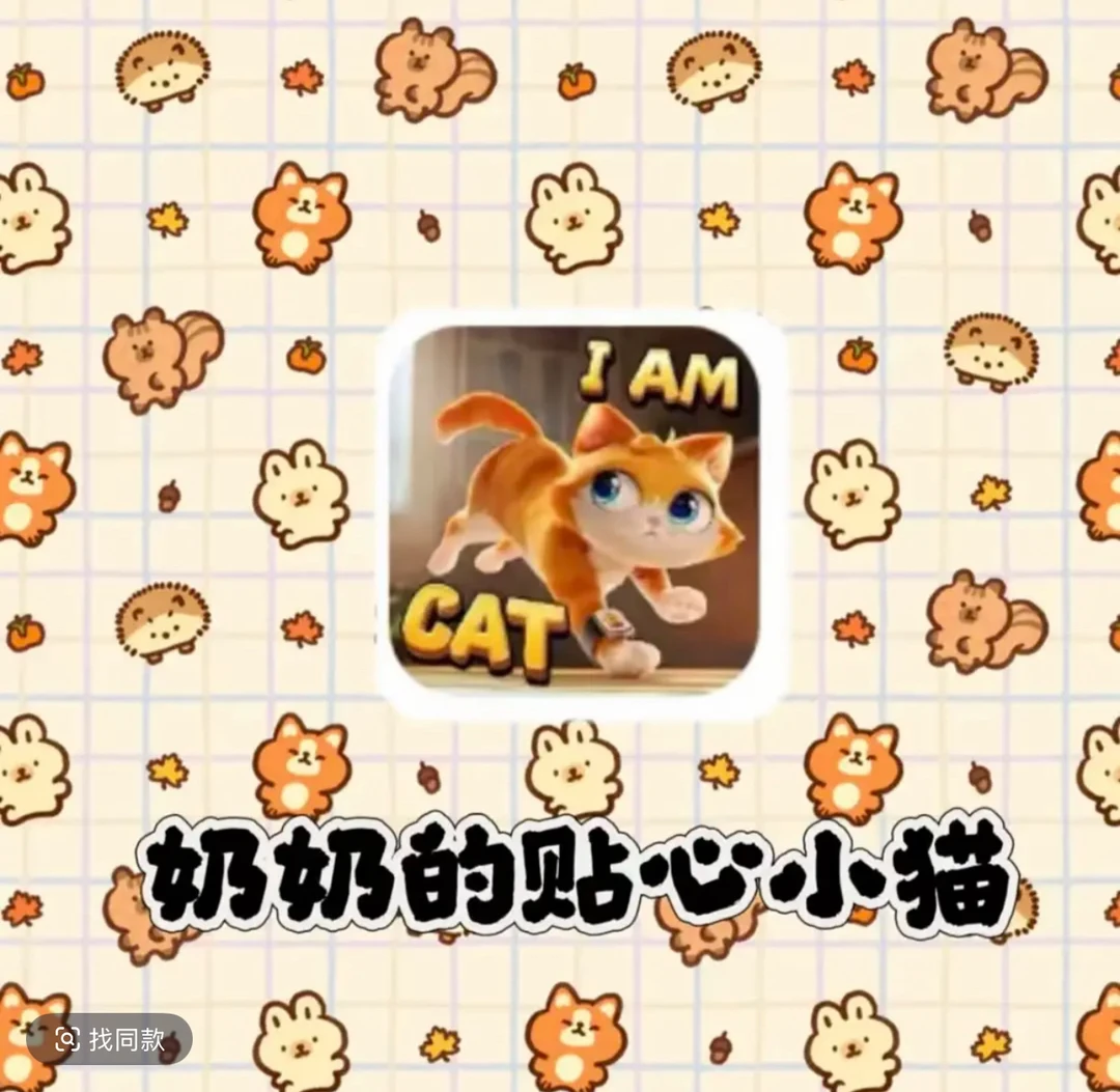 奶奶的贴心小猫定制贴纸