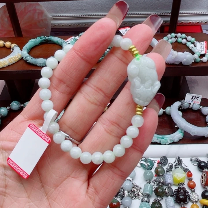 翡翠未镶嵌手链手串