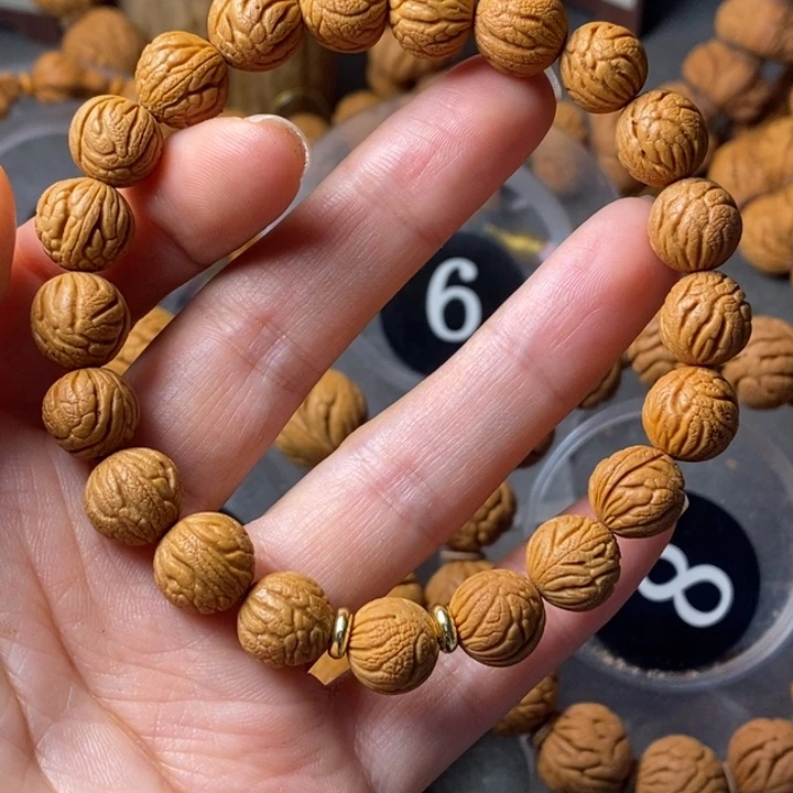 文玩核桃手串秦岭野生龙纹桃核11