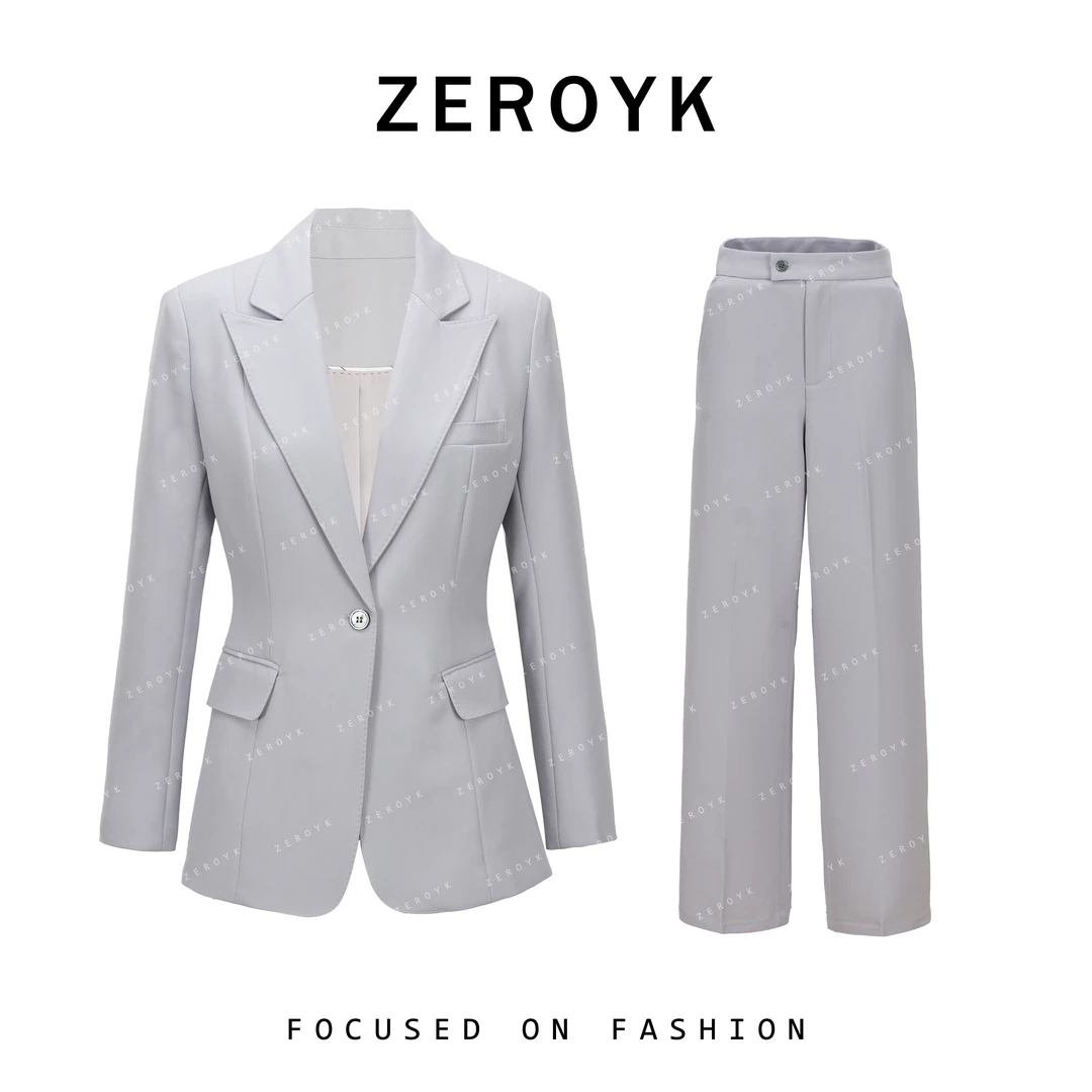 翎蔻高端职业装2025秋冬新款气质通勤西服马甲长裤三件套