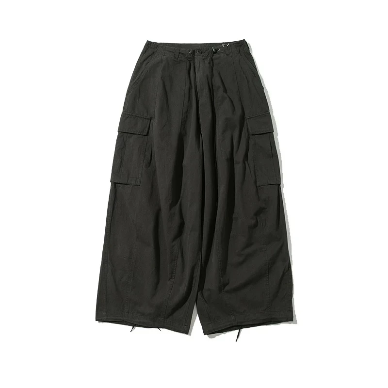 KONITIHA 夏季情侣工装垂感阔腿显瘦透气直筒阔腿裤九分裤潮 C001