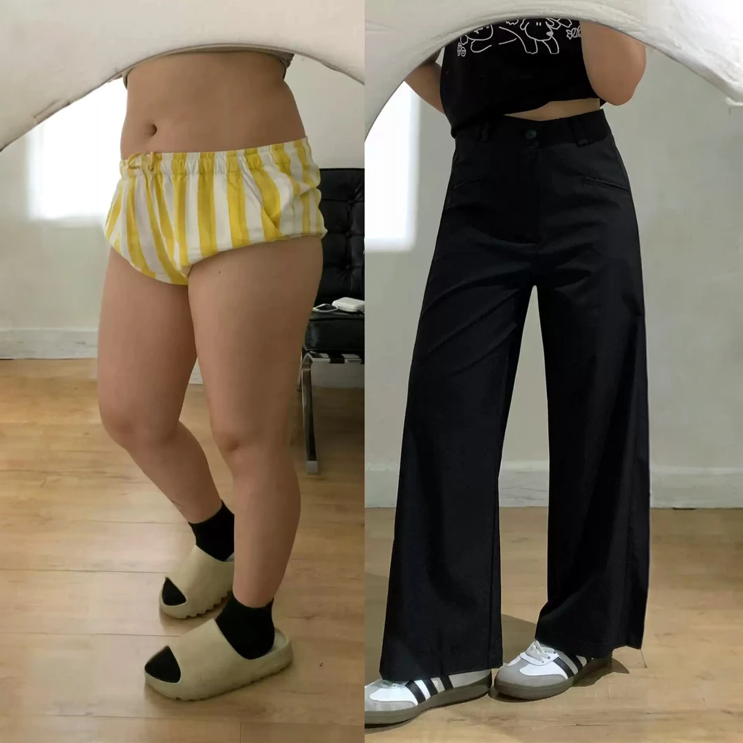 黑色直筒西装裤女秋季薄款胖妹妹mm梨型身材高腰显瘦宽松阔腿长裤