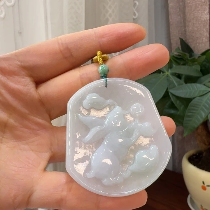 翡翠未镶嵌颈饰兔牌 54➕尺寸