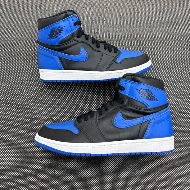 99新 AIR JORDAN 42码 aj1 黑蓝 皇家蓝 无盒 复古休闲鞋