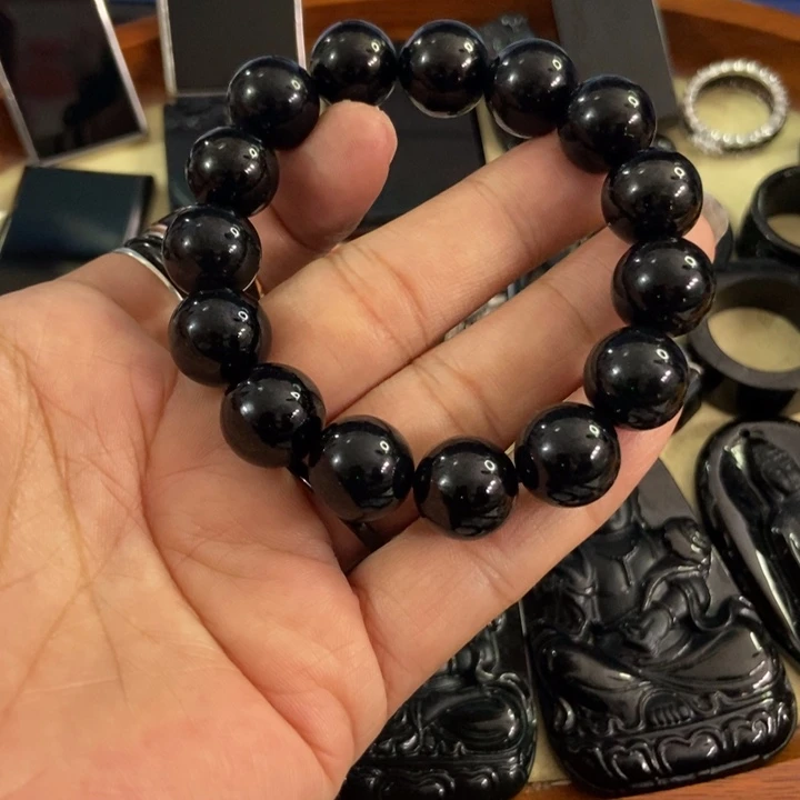 翡翠手链未镶嵌墨翠13