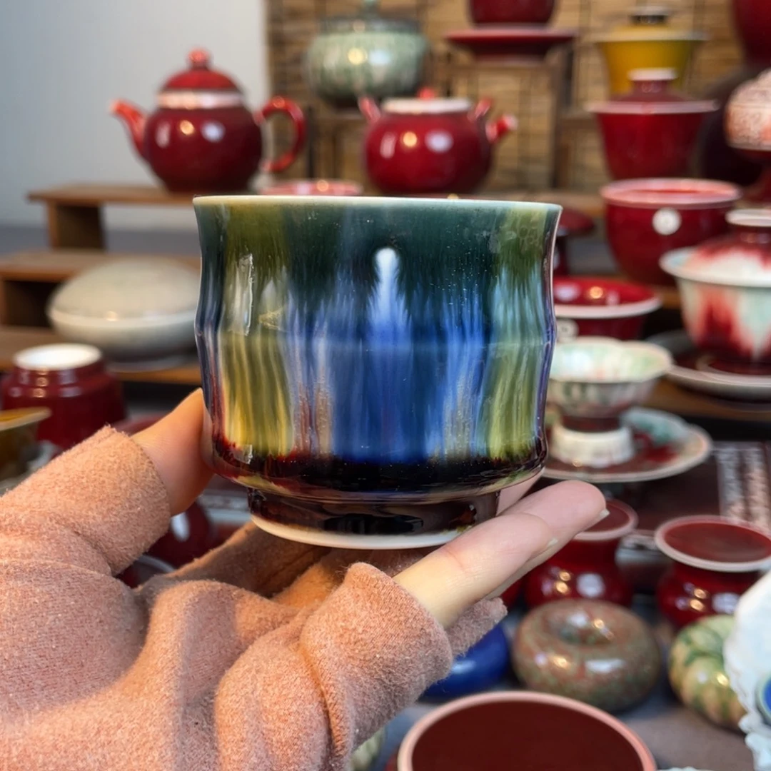 景德镇原矿陶瓷 瑕 窑变