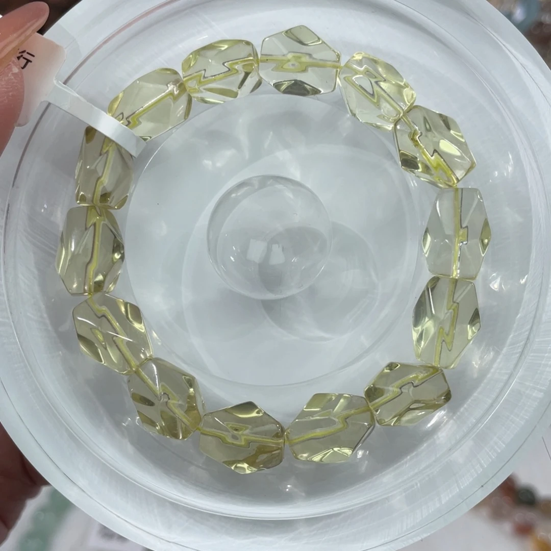 未镶嵌水晶手串025柠檬黄水晶随行9m+