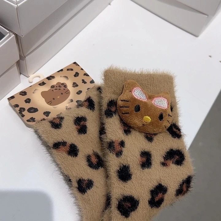 非金属布艺豹纹Kt 地板袜