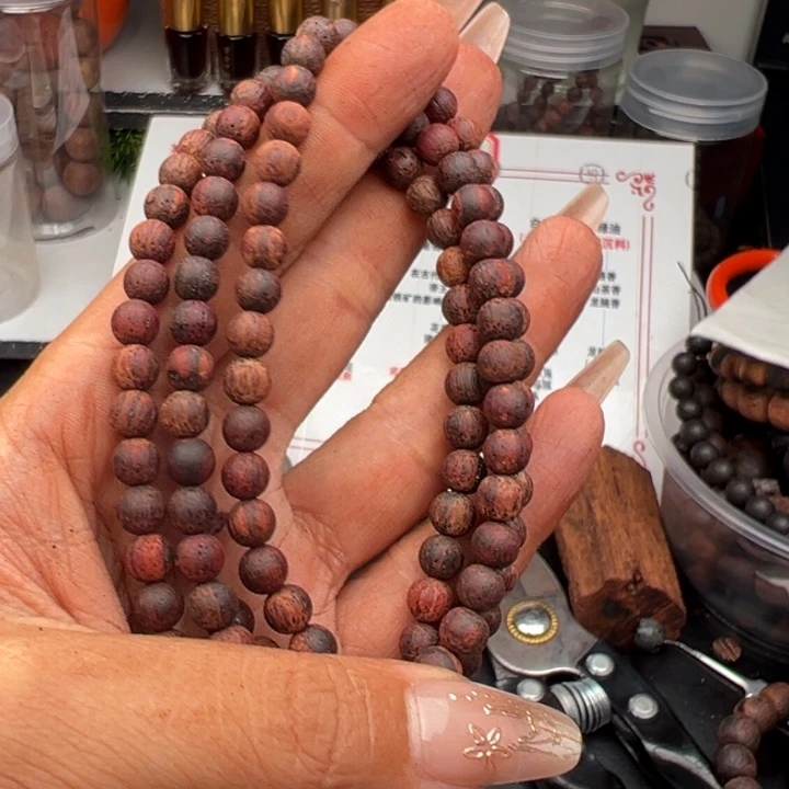 藤类降真香缅甸东枝料绿油超一档0.6尺寸108颗99