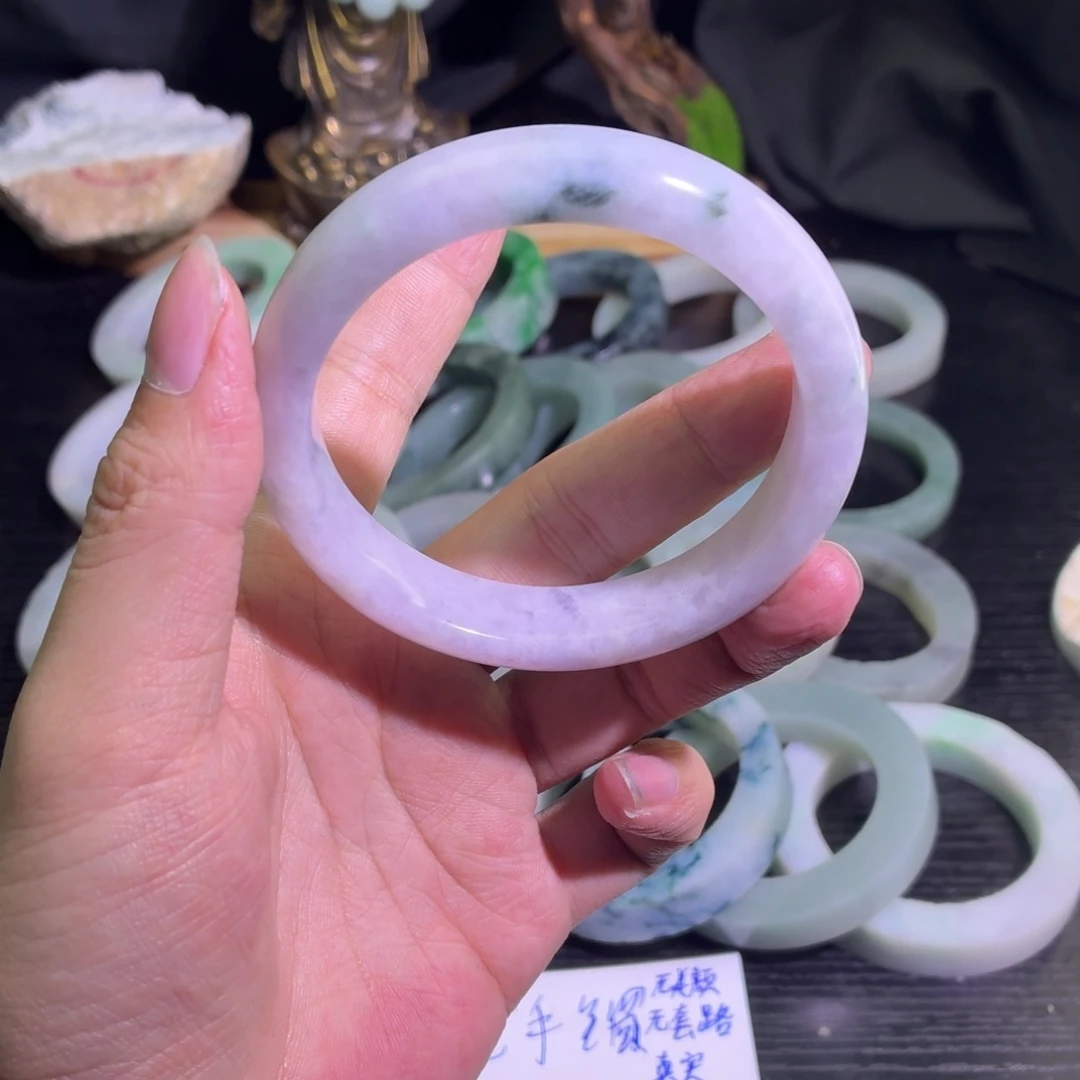 定制翡翠未镶嵌天然翡翠A货毛胚手镯定制