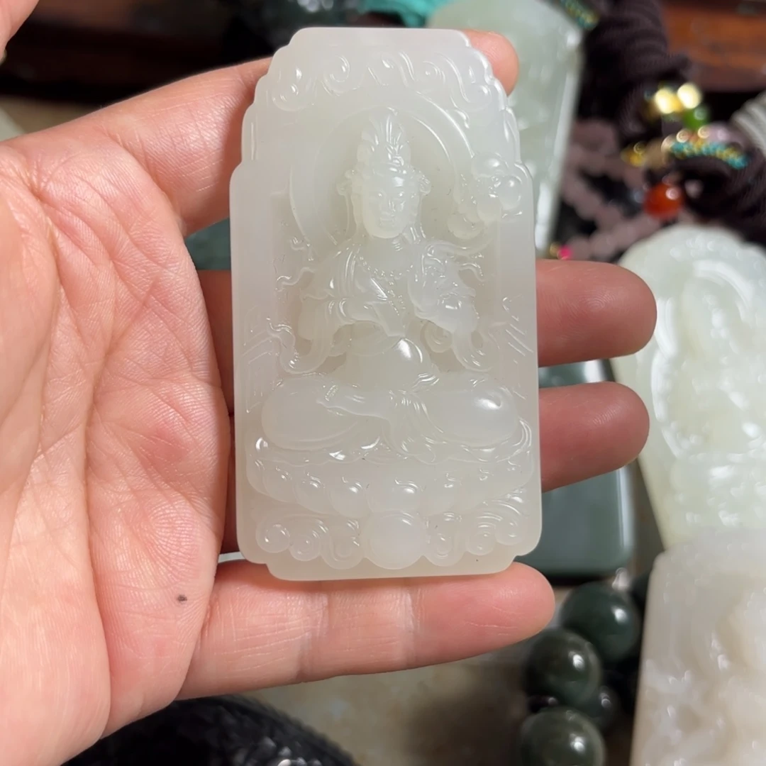 一***子和田玉未镶嵌挂件