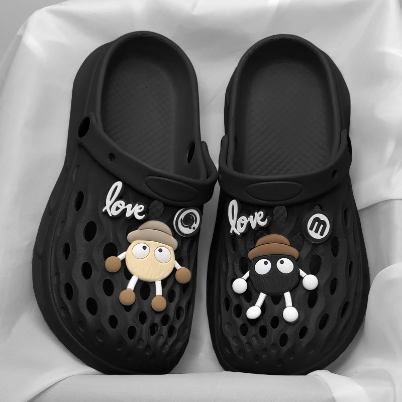 洞洞鞋男女夏外穿2025防滑踩屎感护士厚底舒适包头凉拖鞋男ins潮