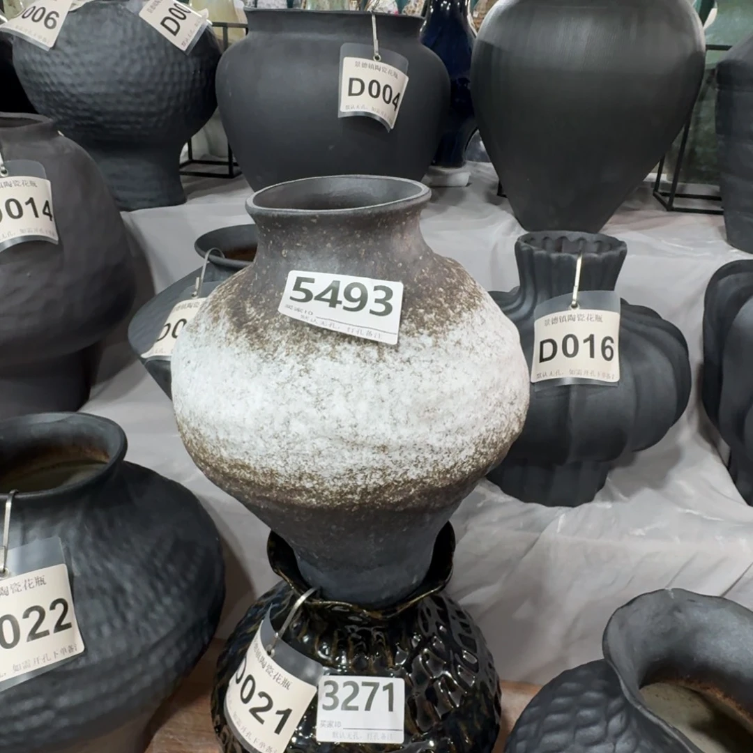 妍***七景德镇高温花瓶景德镇高温花瓶编码5493高28口8默认无孔