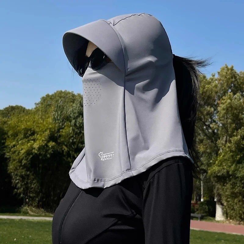 夏季全脸基尼冰丝遮阳帽子女防晒帽防紫外线户外骑行护颈一体面罩