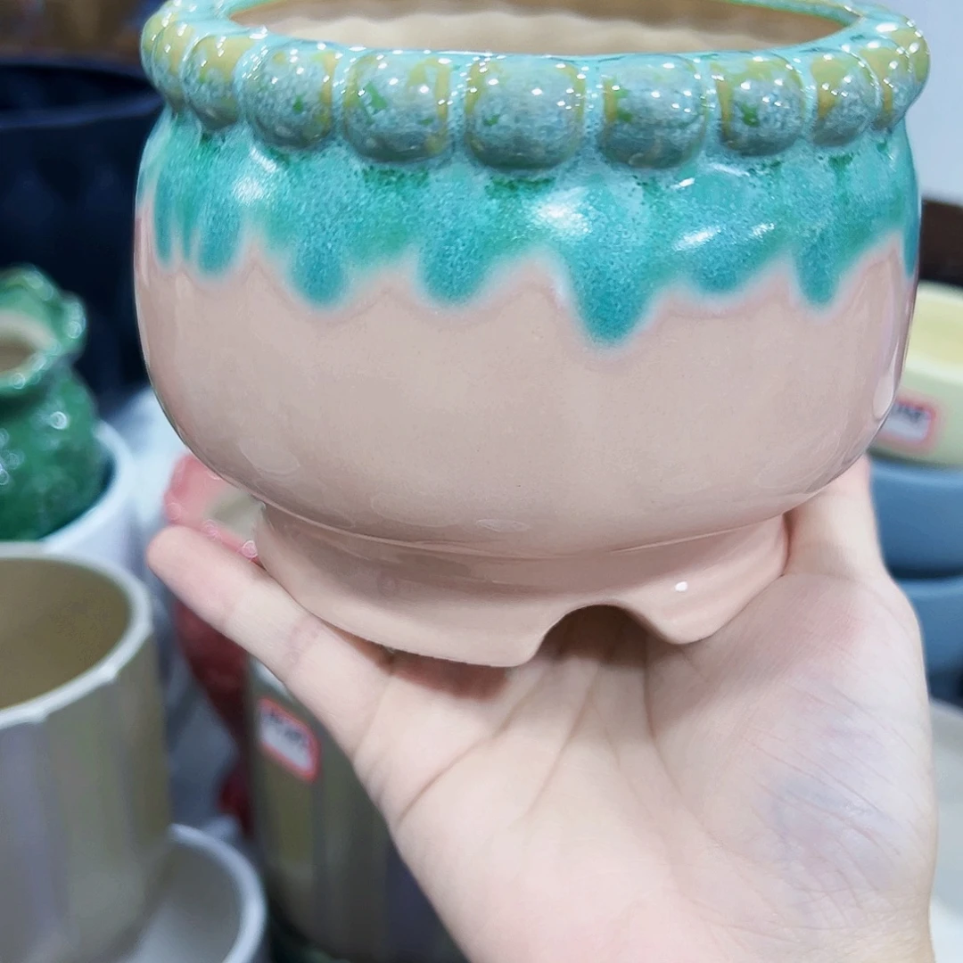 外贸尾单陶瓷花盆凑单10米包邮