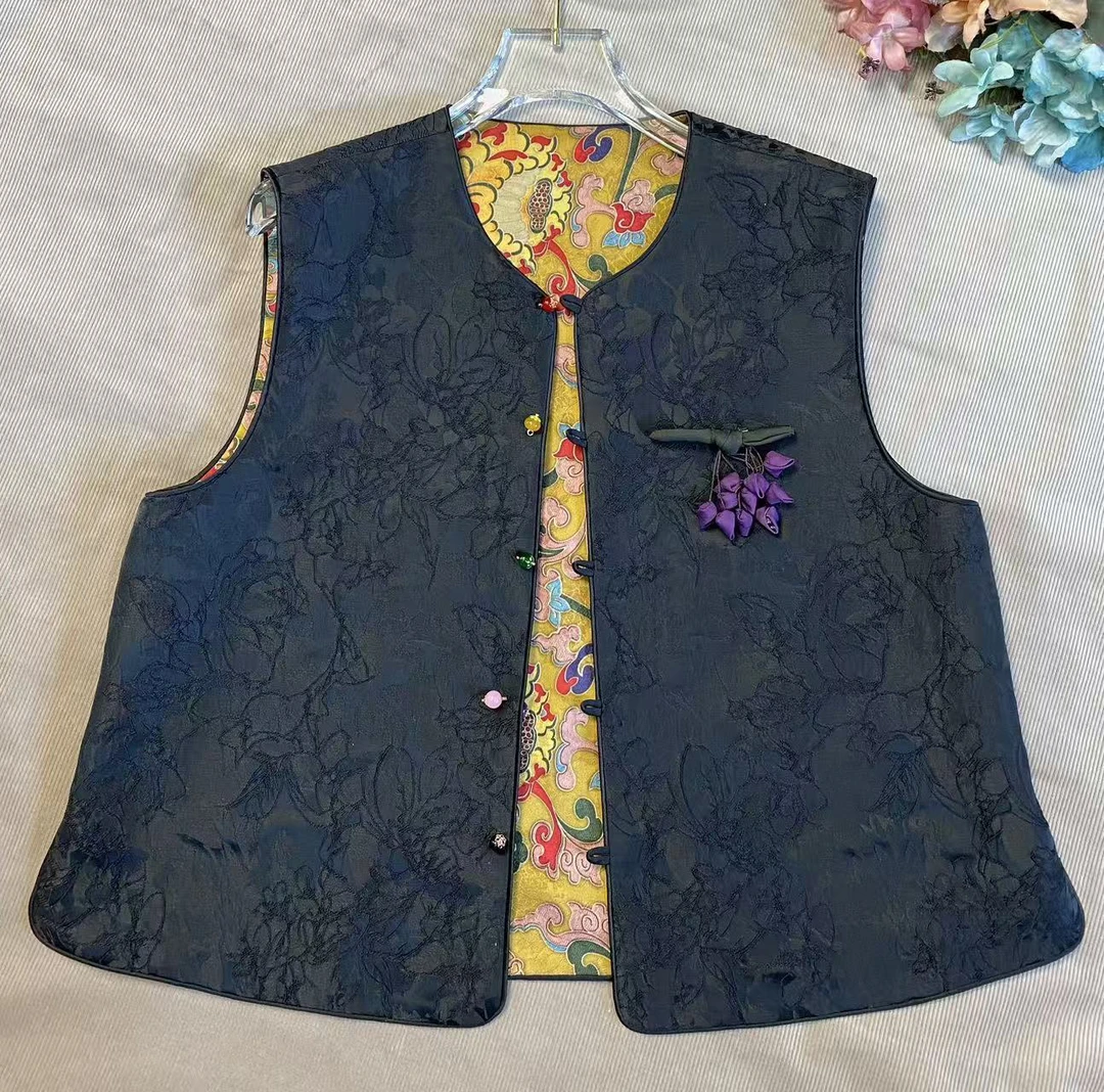 新中式国风双面穿马甲9933